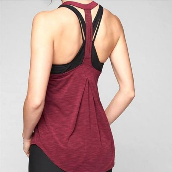 Athleta Tops - Athleta Burgundy Incline Power of She Tank Sz M